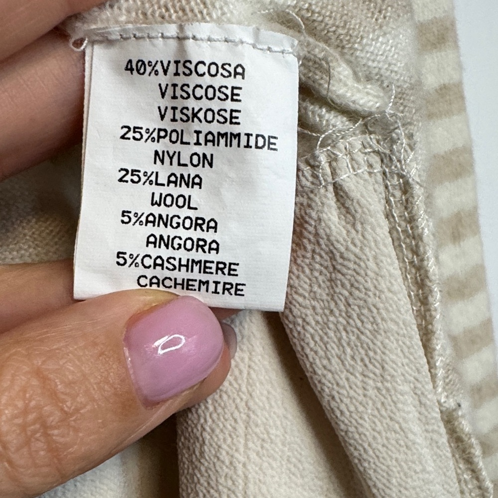 Striped Beige and Orange Cardigan - Picture 6 of 9
